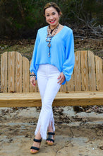 Load image into Gallery viewer, Cello High Rise Crop Flare with Fringe Hem