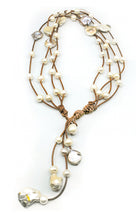 Load image into Gallery viewer, HC Handmade Freshwater White Pearls Necklace 25" to 30"