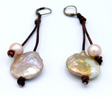 Load image into Gallery viewer, HC Two Drop White Freshwater Pearl Earrings