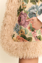 Load image into Gallery viewer, Davi &amp; DaniJACQUARD BODICE FAUX FUR SEAM DETAIL VEST -
