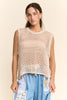 Load image into Gallery viewer, Davi &amp; Dani - FISHNET OPEN-KNIT CREW NECK SWEATER VEST
