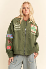 Load image into Gallery viewer, Davi &amp; Dani - WEST COAST RODEO EMBROIDERED BOMBER JACKET GREEN
