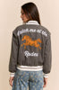 Load image into Gallery viewer, Davi &amp; Dani - RETRO RODEO EMBROIDERED BOMBER JACKET ship 08/28/2026
