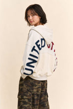 Load image into Gallery viewer, Davi &amp; Dani - USA AMERICAN HERITAGE PATCH ZIP-UP HOODIE Ship 9/28/29
