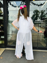Load image into Gallery viewer, Karamel Collection - Silk Top Flowy Shell - White
