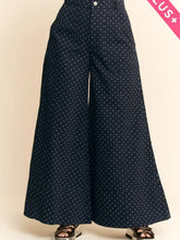 Load image into Gallery viewer, Davi &amp; Dani - Navy Dot Washed Bottom Pants
