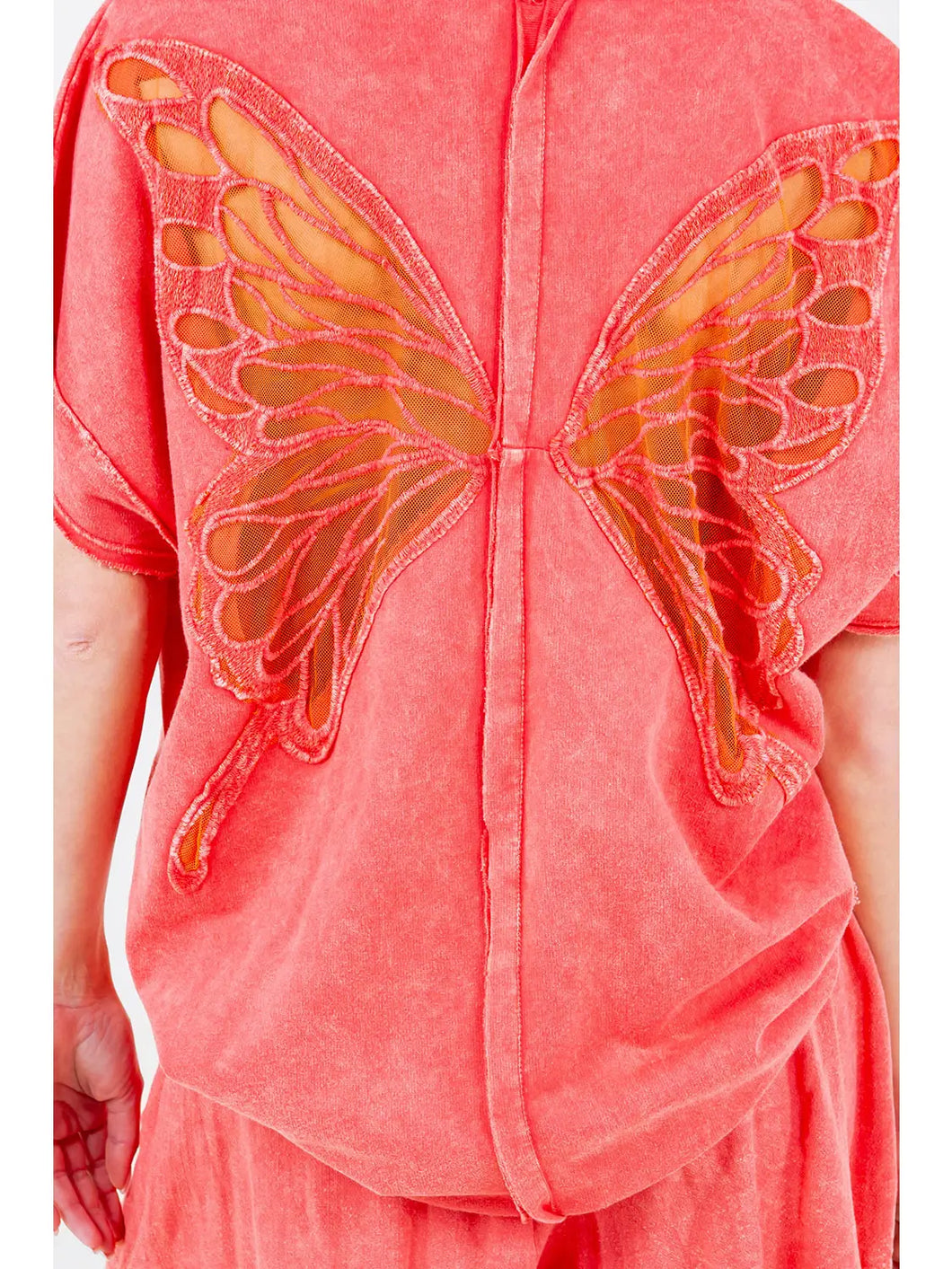Best Mineral Wash Butterfly Appliques Top