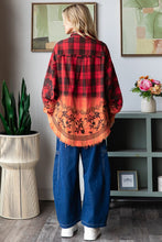 Load image into Gallery viewer, Oli &amp; Hali - Mineral Washed Plaid Embroidered Detail Shirt
