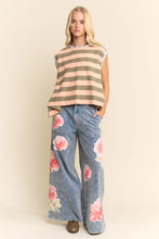 Load image into Gallery viewer, Davi &amp; Dani - Floral Print Wide Leg Denim Pants
