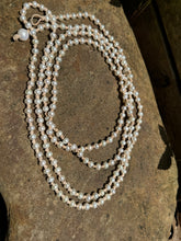 Load image into Gallery viewer, HC- Love Love Lady Lariat White Pearls 84"
