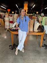 Load image into Gallery viewer, Camille &amp; Company - Blue White Stripe Top
