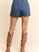 Load image into Gallery viewer, Davi &amp; Dani - Denim Utility Mini Skirt Shorts
