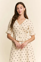 Load image into Gallery viewer, J.nna - Polka-Dot Pattern Peplum Top
