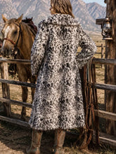 Load image into Gallery viewer, HCB - Luxurious Faux Fur Coat with A Bold Leopard Coat

