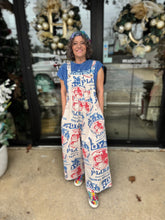 Load image into Gallery viewer, Bluevelvet - Vintage Print Overalls
