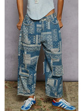 Load image into Gallery viewer, Pol - High Rise Ankle Length Distressed PAISLEY DENIM
