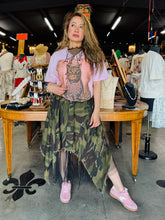 Load image into Gallery viewer, Camo + Tulle Asymmetrical Skirt
