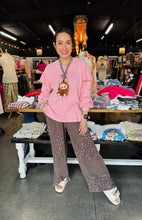 Load image into Gallery viewer, J. Her - Mineral wash Ruffle Balloon Sleeve Melangie Sweater
