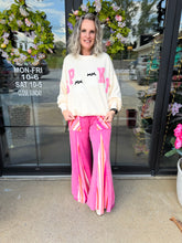 Load image into Gallery viewer, J. Her - Mineral Wash Striped Detail Flare Pants
