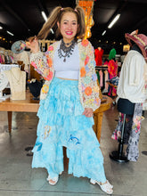 Load image into Gallery viewer, Indi &amp; Sai - Dolphin, Seahorse &amp; Turtle Frill Eyelet Bloomer Blue
