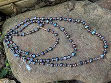 Load image into Gallery viewer, 8 ways to wear 70” long black natural fresh water pearl necklace
