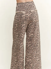 Load image into Gallery viewer, J. Her - Mineral Washed Animal Leopard Wide Leg Pants
