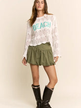 Load image into Gallery viewer, Davi &amp; Dani - Pearl Stone Beach Lettering Crochet Sweater Top
