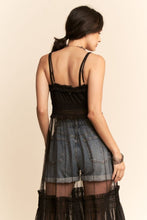 Load image into Gallery viewer, Davi &amp; Dani - Sleeveless Lace With Sheer Maxi Dress - Black
