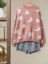 Load image into Gallery viewer, Dreamy Moon and Star Pattern Sweater

