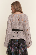 Load image into Gallery viewer, J. NNA - Open Knit From Bow Knit Sweater Top
