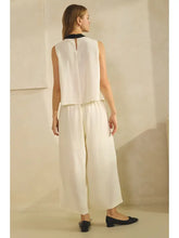 Load image into Gallery viewer, Oddi - Sleeveless Top and Wide-Leg Pants Set Ivory
