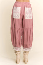 Load image into Gallery viewer, Davi &amp; Dani - Contrast Patchwork Bloomer Pants Rose Pink
