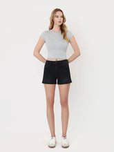Load image into Gallery viewer, Rebecca Super Soft Black Cuffed Shorts
