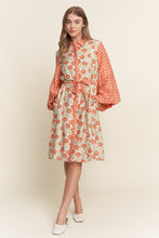 Load image into Gallery viewer, Multicolor Floral Long Sleeve Button Down Dress
