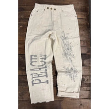 Load image into Gallery viewer, Jaded Gypsy - Peace and Love Jeans - Peace Parchment
