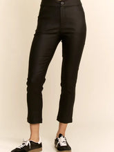 Load image into Gallery viewer, Davi &amp; Dani - Length Pants with Front Button and Zip Closure Black
