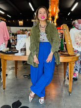 Load image into Gallery viewer, I Love Linen - Leopard Star Green Jacket
