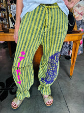 Load image into Gallery viewer, I Love Linen -  Tiger Spirit Chartreuse Denim Stripe Bloomer
