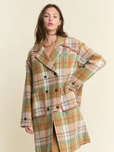 Load image into Gallery viewer, J.nna - Mutlicolor Plaid Coat
