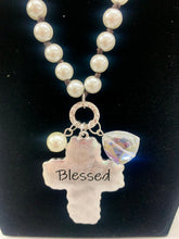 Load image into Gallery viewer, Icon Collection - Pearl Blessed Cross Necklace
