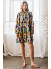 Load image into Gallery viewer, Conversational Printed Baby Doll Shirt Dress
