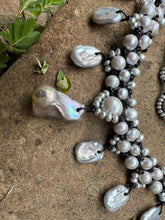 Load image into Gallery viewer, HC - HC - She Is The Queen Silver  Pearls Necklace OOAK

