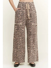 Load image into Gallery viewer, J. Her - Mineral Washed Animal Leopard Wide Leg Pants
