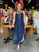 Load image into Gallery viewer, Karamel Collection - Silk Strappy Maxi Dress - Navy
