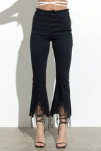 Load image into Gallery viewer, Blue B Rhinestone Fringe Denim Pants
