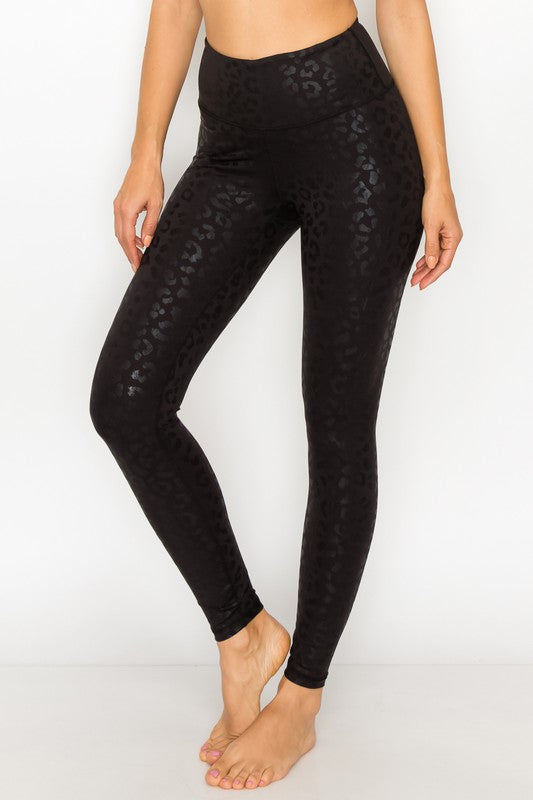 Leopard Pattern Leggings w/ Inner Pocket