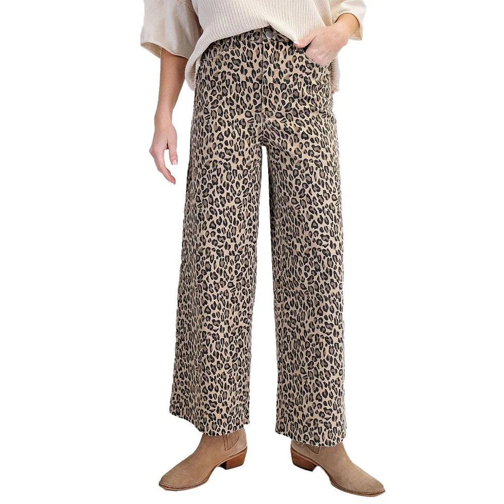 Easel Leopard Jeans