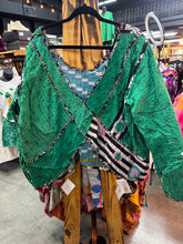 Load image into Gallery viewer, Indi and Sai - Kantha 2Fer Crisscross Long Slvv Top One Size

