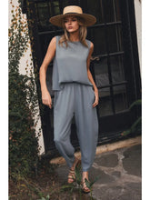 Load image into Gallery viewer, Oddi - Textured Knit Top &amp; Relaxed Pants Set - Dusty Blue
