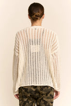 Load image into Gallery viewer, Davi &amp; Dani - Open Knit Crochet Button Front V-Neck Sweater
